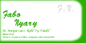 fabo nyary business card